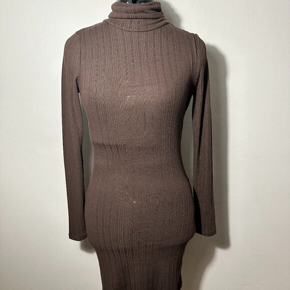 Ambiance Women's Brown Long Sleeve Dress - Form Fitting - Picture 1 of 5